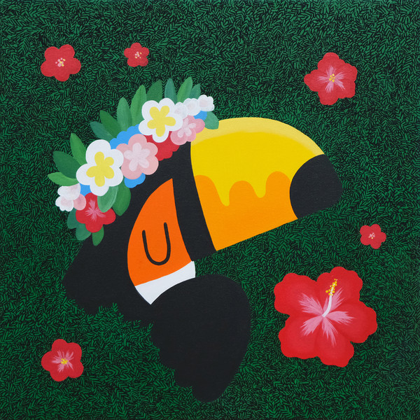 Ia ora na, Acrylic on canvas, 45.5 x 45.5cm, 2025